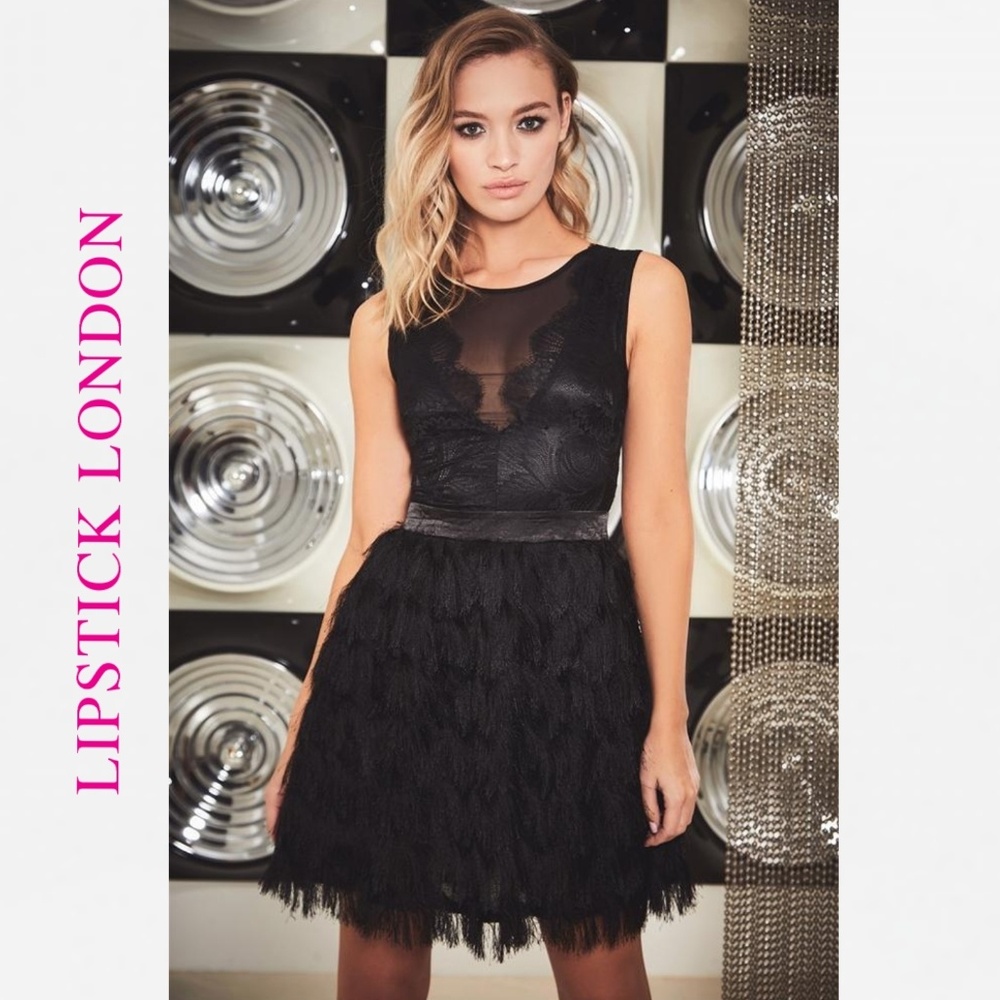 Lipstick London COCO FRINGED MINI DRESS